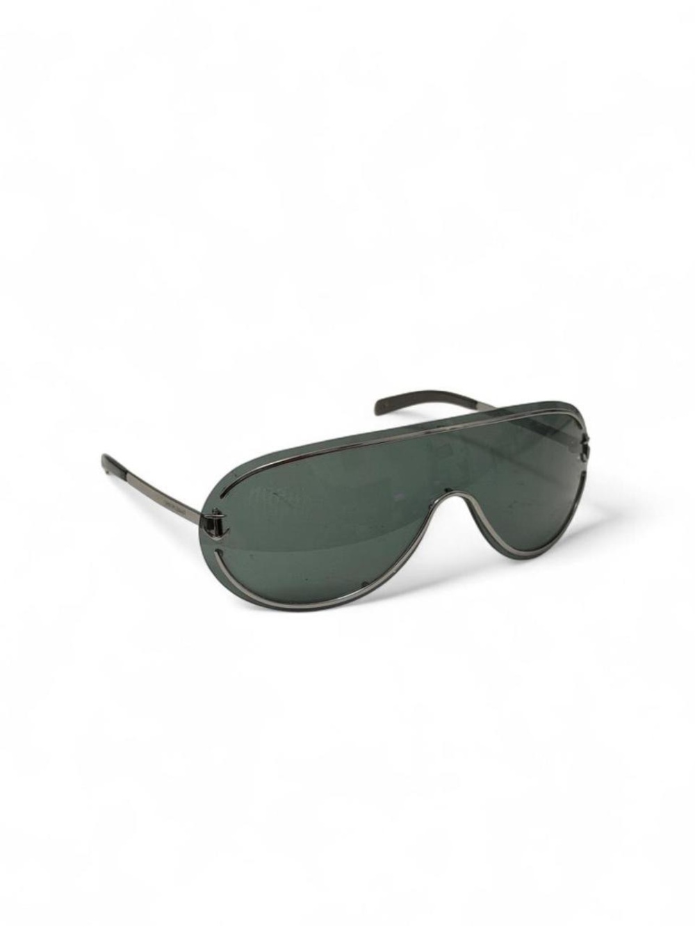 Y2K Giorgio Armani Alien Shield Sunglasses Futuristic Cyber Visor